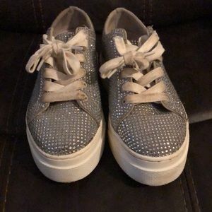 Gianni Bini Platform Bejeweled Sneakers